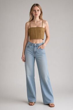 Lug Von Siga Aurora Linen Top in Mustard NWT Size 36/ US 4